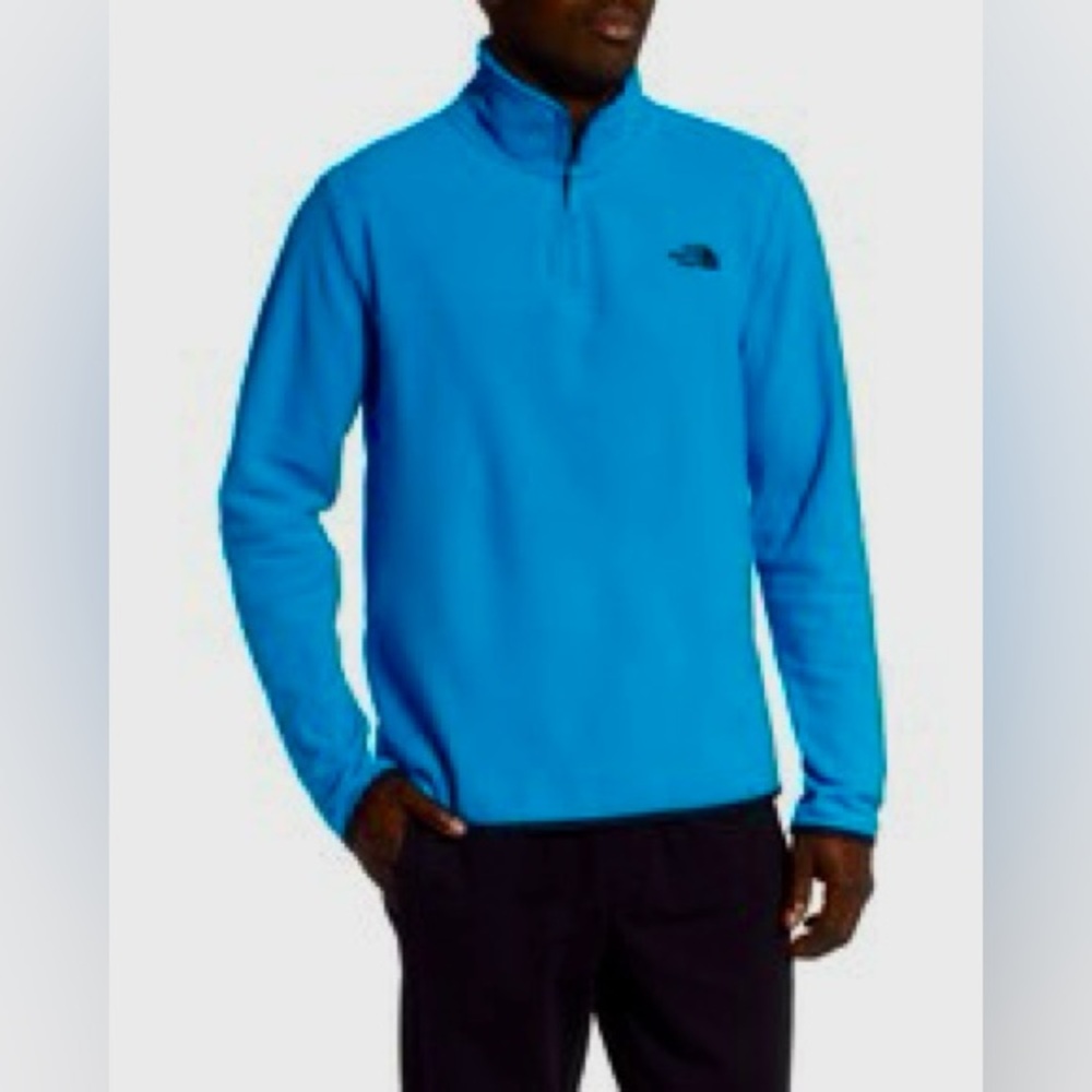 North Face Bright Blue Half Zip Fleece Pullover Sweater Men’s Size Medium
